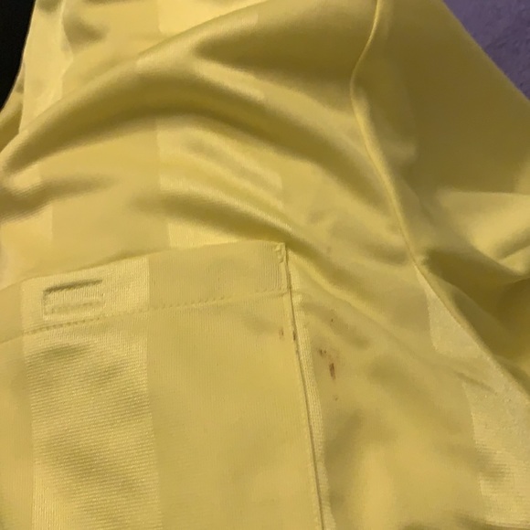 𝅺ADIDAS Referee Long Sleeve T-Shirt Small Neon Yellow - Picture 8 of 8